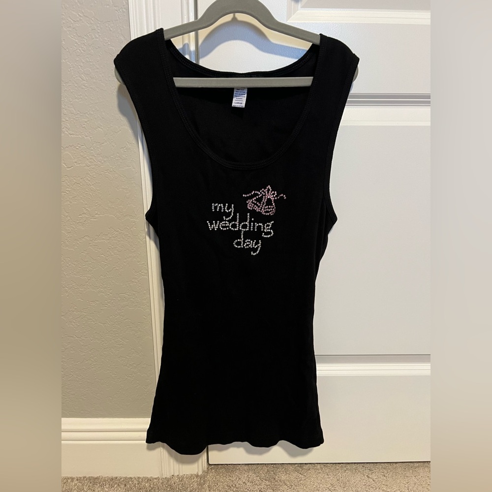 Black Sleeveless Top - My Wedding Day size large